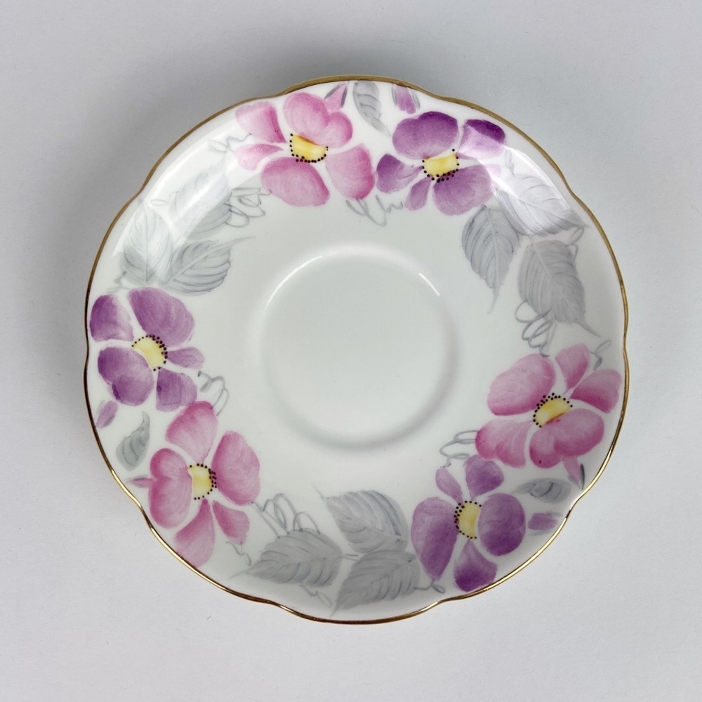 Coalport Bone China Vintage Floral Bread & Butter Plates: Set of 6